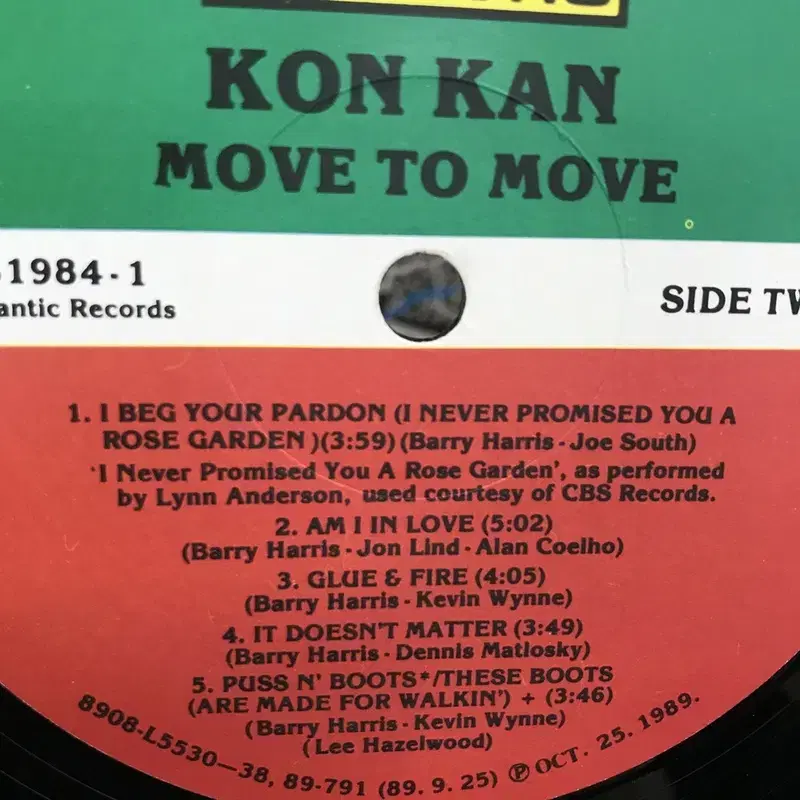 KON KAN MOVE TO MOVE LP / AA2478