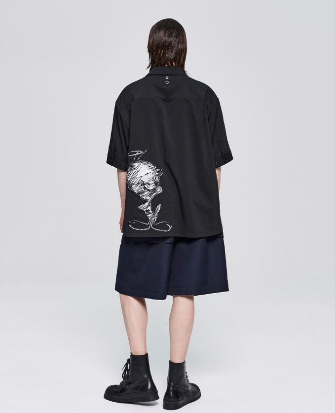 Songzio x Warner Ghost Tee Open kara Shirt (48)