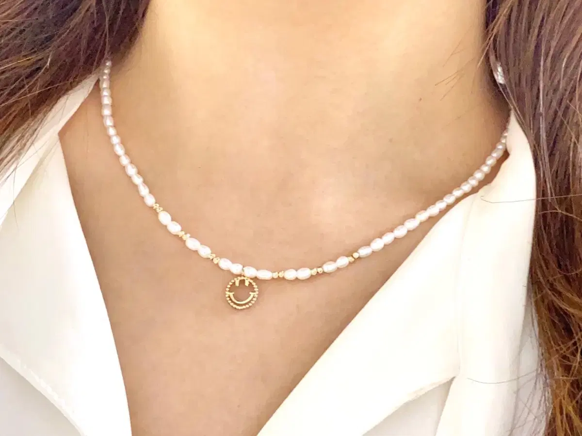 14k natural freshwater pearl smile necklace, the biggest hit of the summer season!!!