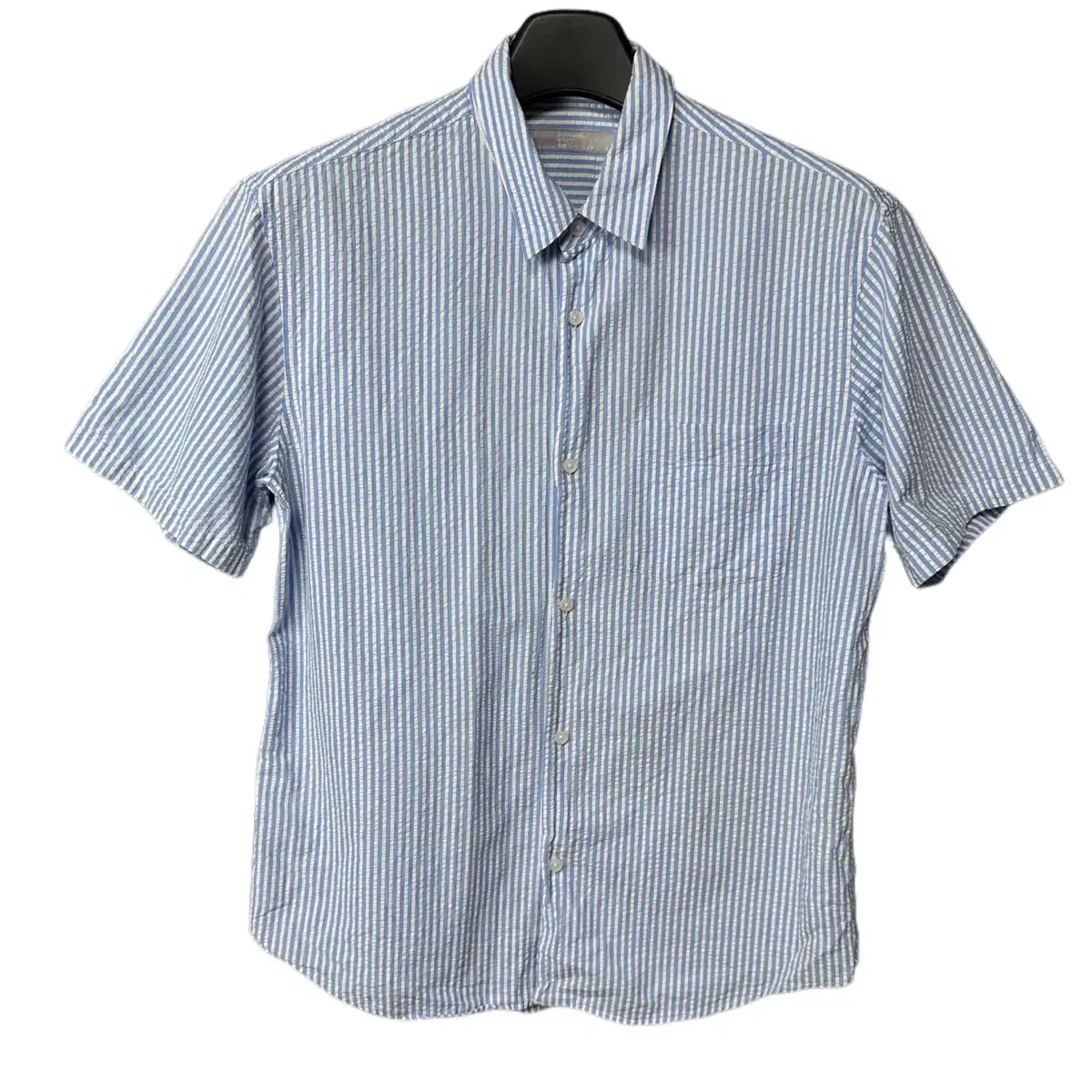 L Eight Seconds Seersucker Stripe Short Sleeve Shirt