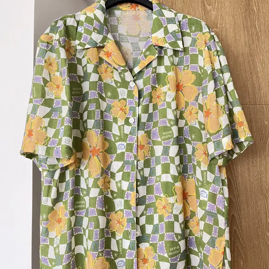 비이커 플로럴 셔츠 BEAKER floral crop shirts