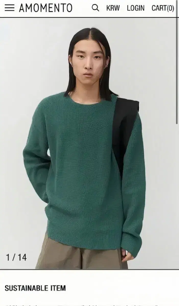 Amamento Roundneck Pullover Knit Green M