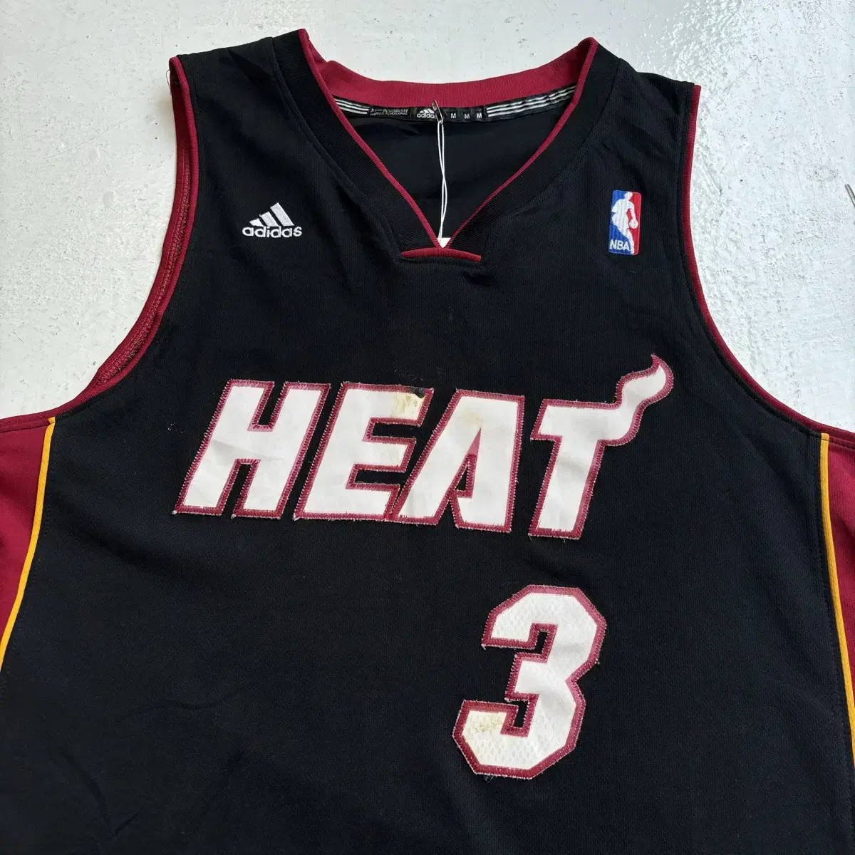 아디다스 NBA Heat 빈티지 농구져지 유니폼 M