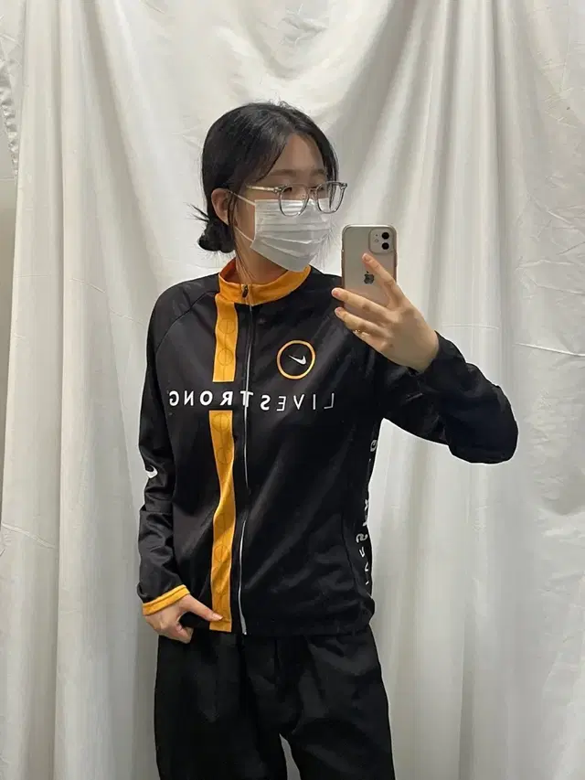 나이키 LIVESTRONG  유니폼 옐로 포인트 져지 블랙 XL