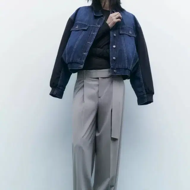 ZARA 자라 콘트라스트 데님 자켓 S 택달린 새상품