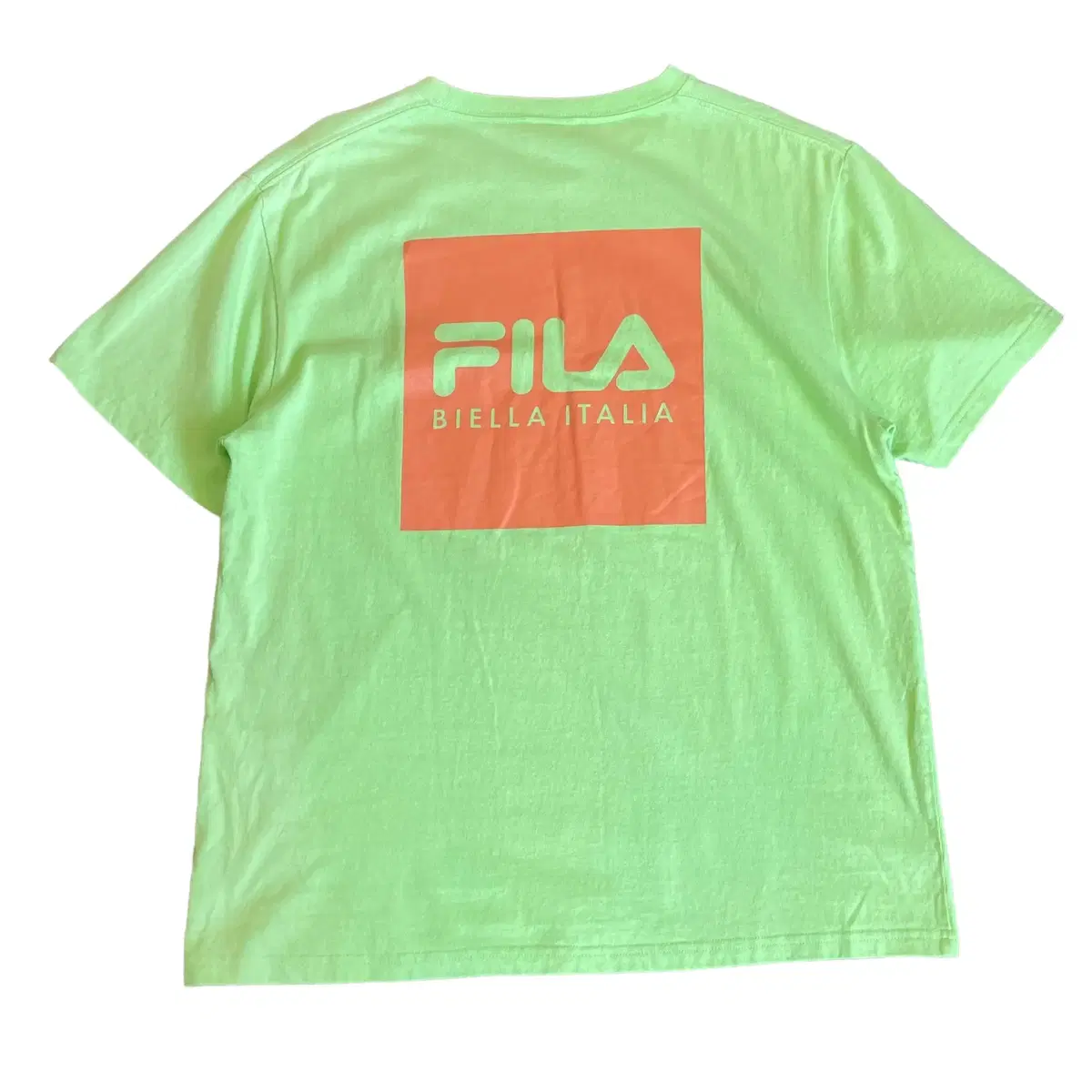 FILA 휠라 메론 로고프린팅 베이직 반팔 티셔츠