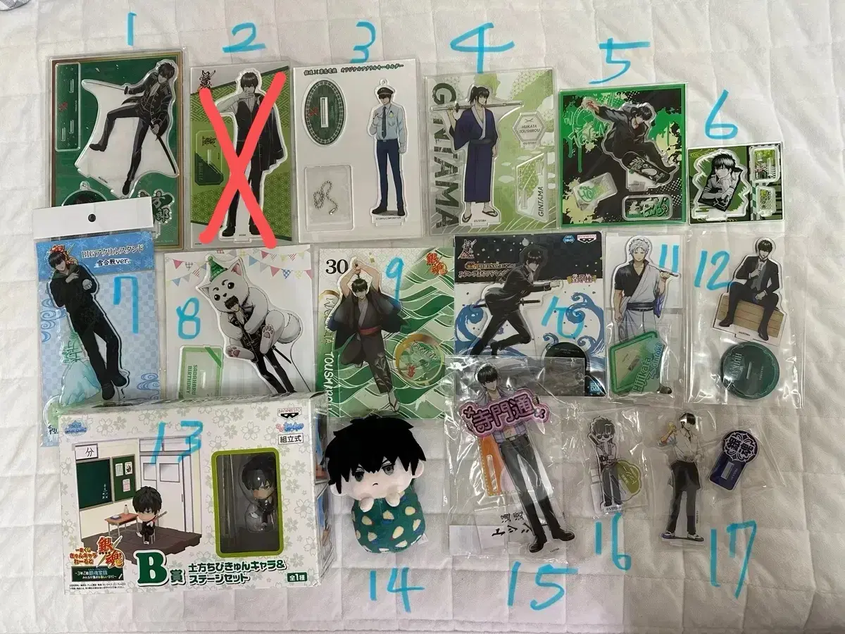 Gintama Hijikata acrylic, Chibikyung and other goods wts