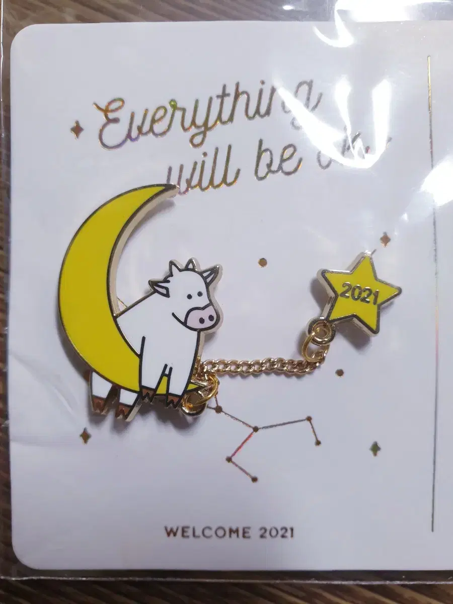 (Unsealed) White Cow Badge 2021 Commemorative