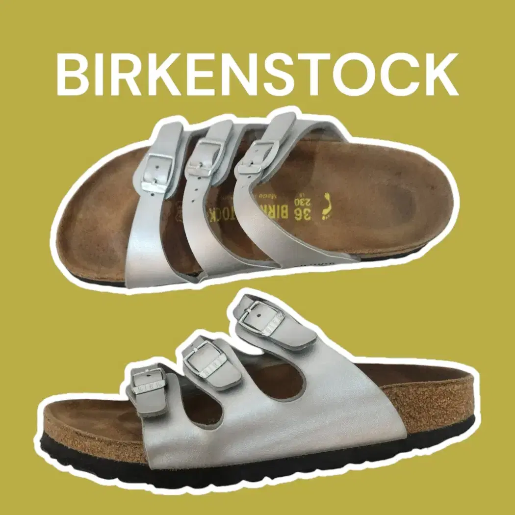 [230] BIRKENSTOCK 버켄스탁 플로리다 샌들 실버