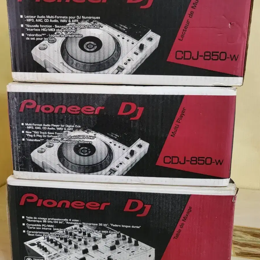 cdj850w 2개   djm850w 1개