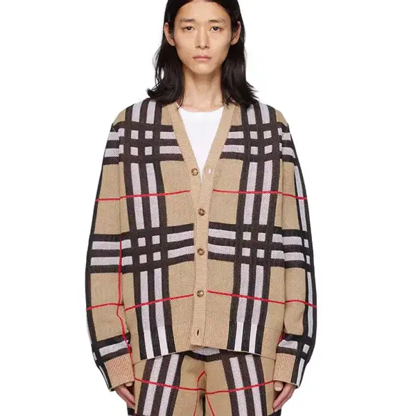 버버리 23FW 체크 테크니컬 코튼 가디건