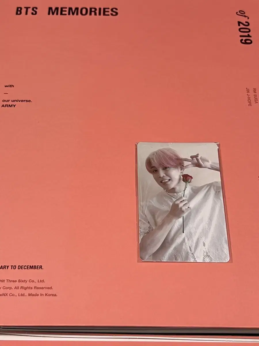 BTS 방탄소년단 2019 19메모리즈 dvd 지민포카 풀셋양도