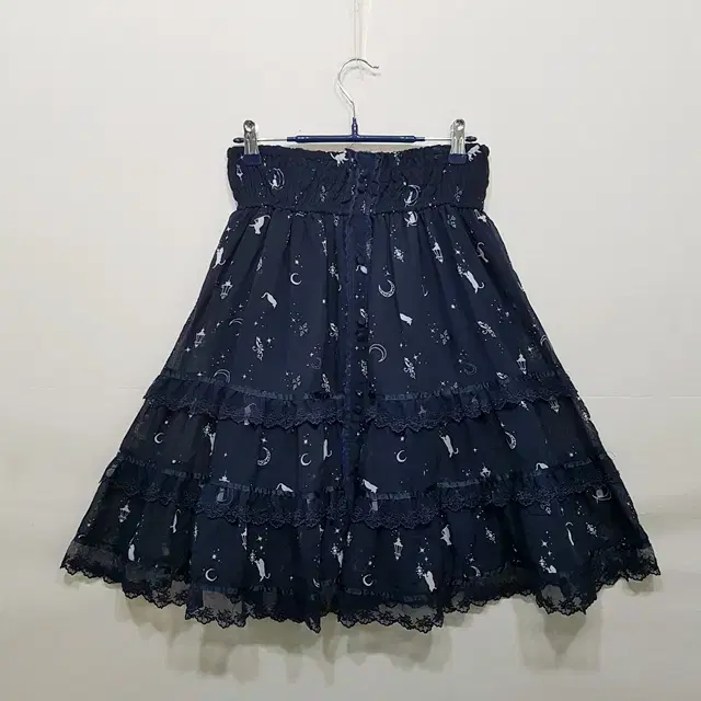 AXES FEMME Chiffon Banded Skirt Navy