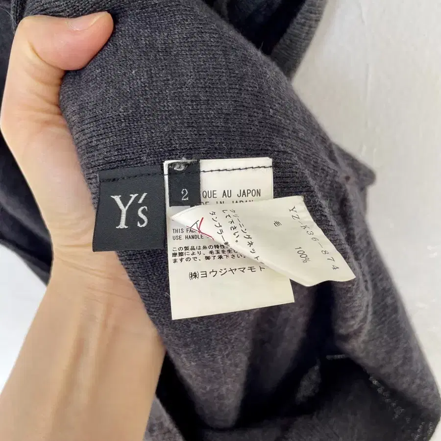 ys 요지야마모토 언발란스니트탑 yohji yamamoto