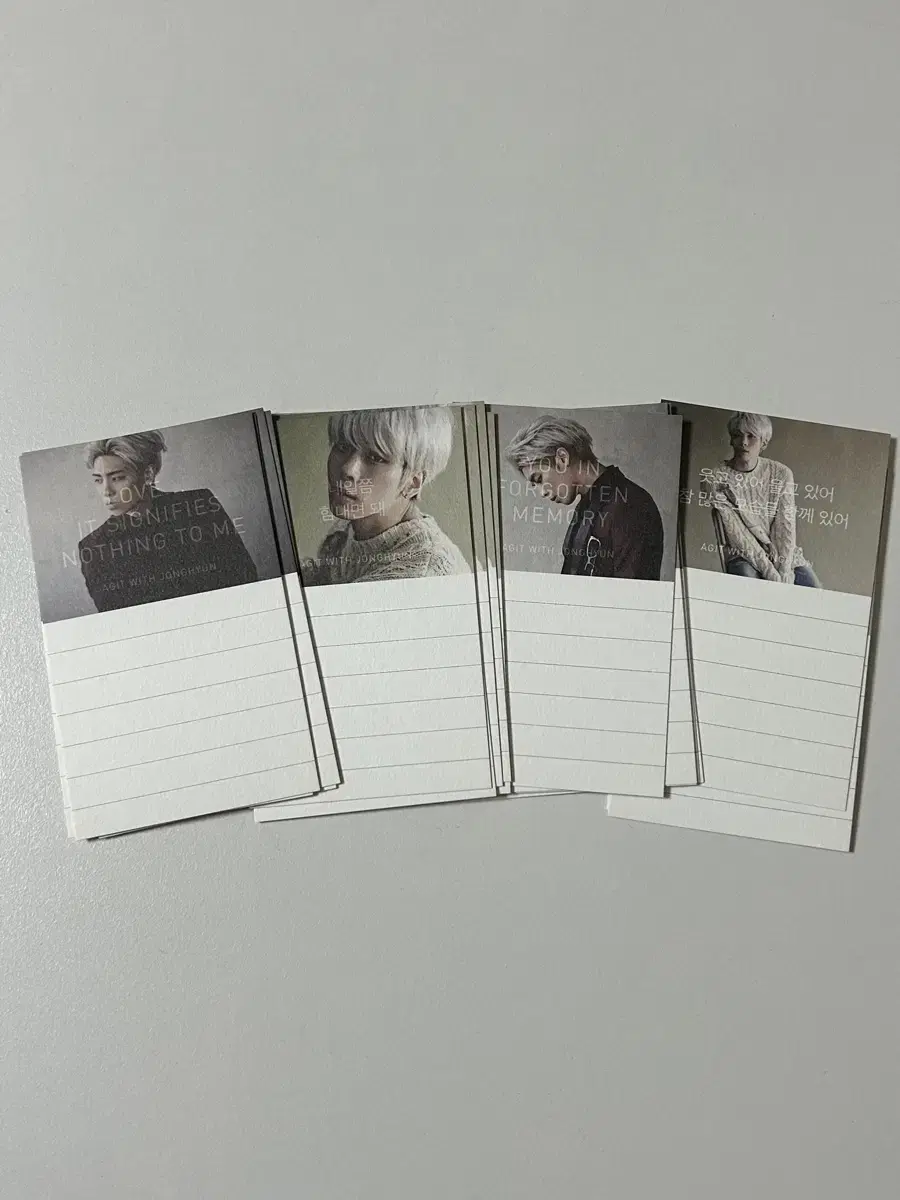 Shinee jonghyun hideout message card