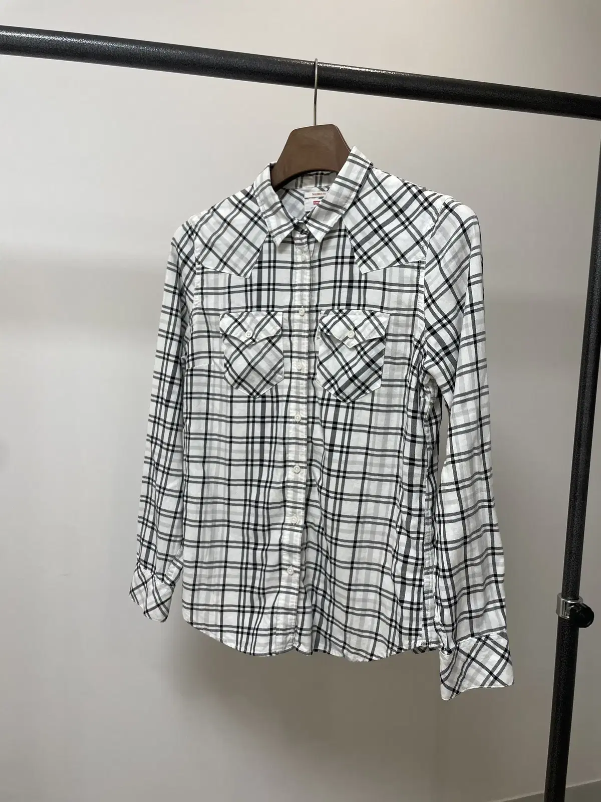 (M) Levi's Whitetab Tailored Fit White Check Shirt