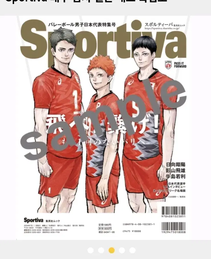 VisualBoardVolleyballMenJapan Representative haikyuu Special Issue Magazine Tools