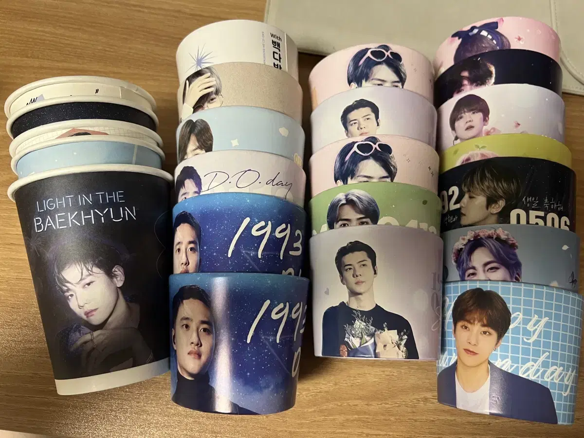 EXO 엑소 생카 컵홀더 일괄 나눔