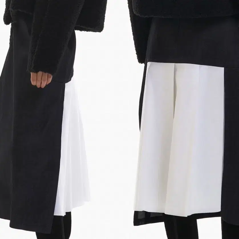 윤세 yunse 하프 플리츠 스커트 데님 half pleats skirt