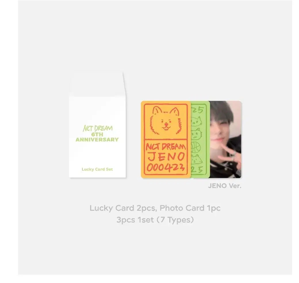 NCT Dream 6th Anniversary Lucky Card Set renjun jaemin jisung