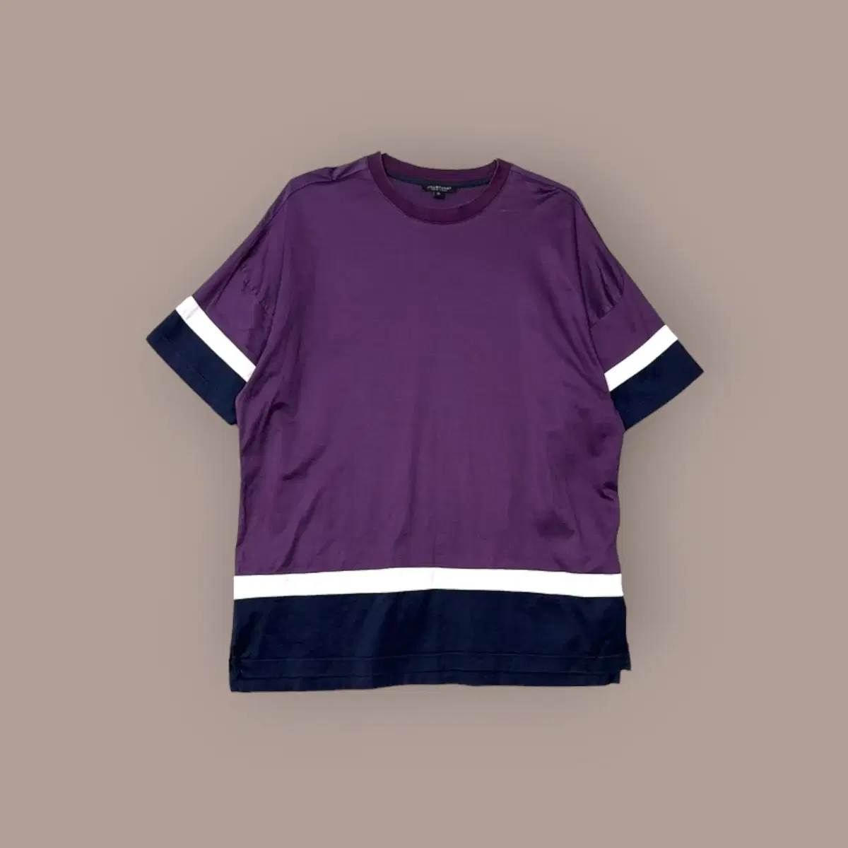 [Gilles Stuart] Purple Logo Cotton Vahn Tee XL