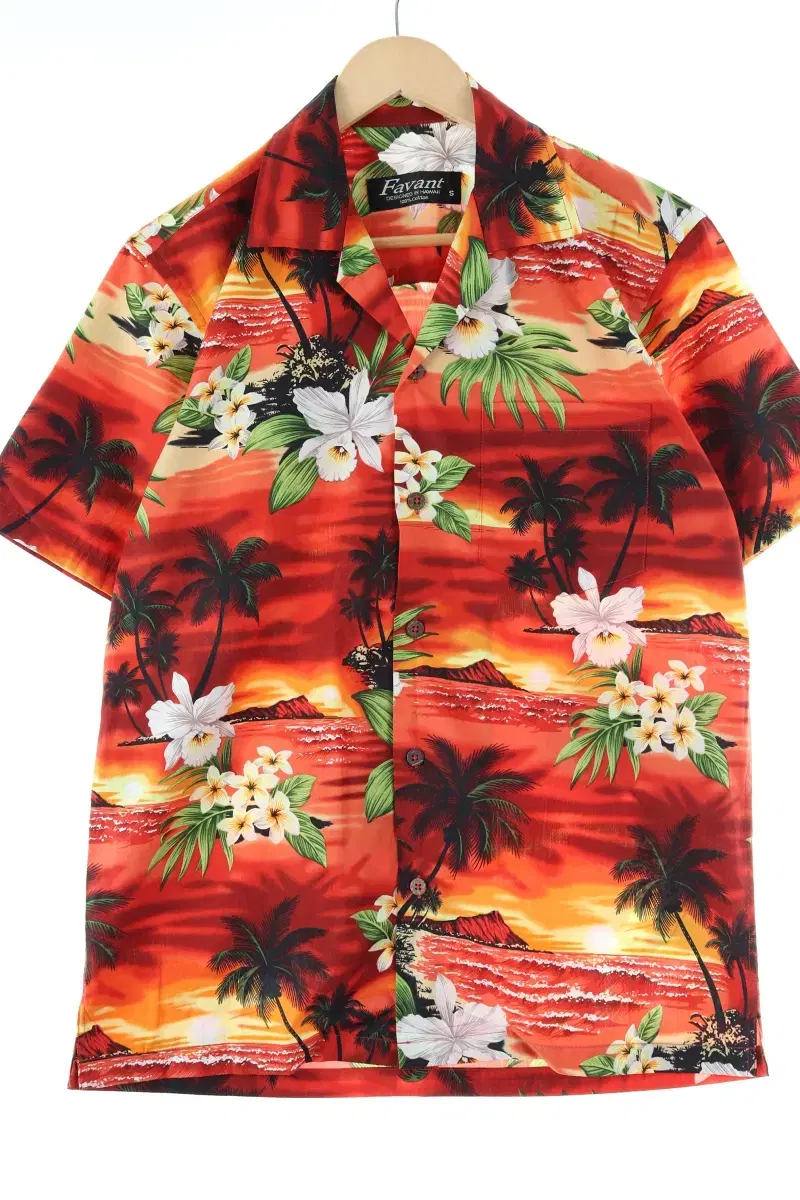 (S) Brand Vintage Short Sleeve Shirt Hawaiian Cotton Old School Design-DACC