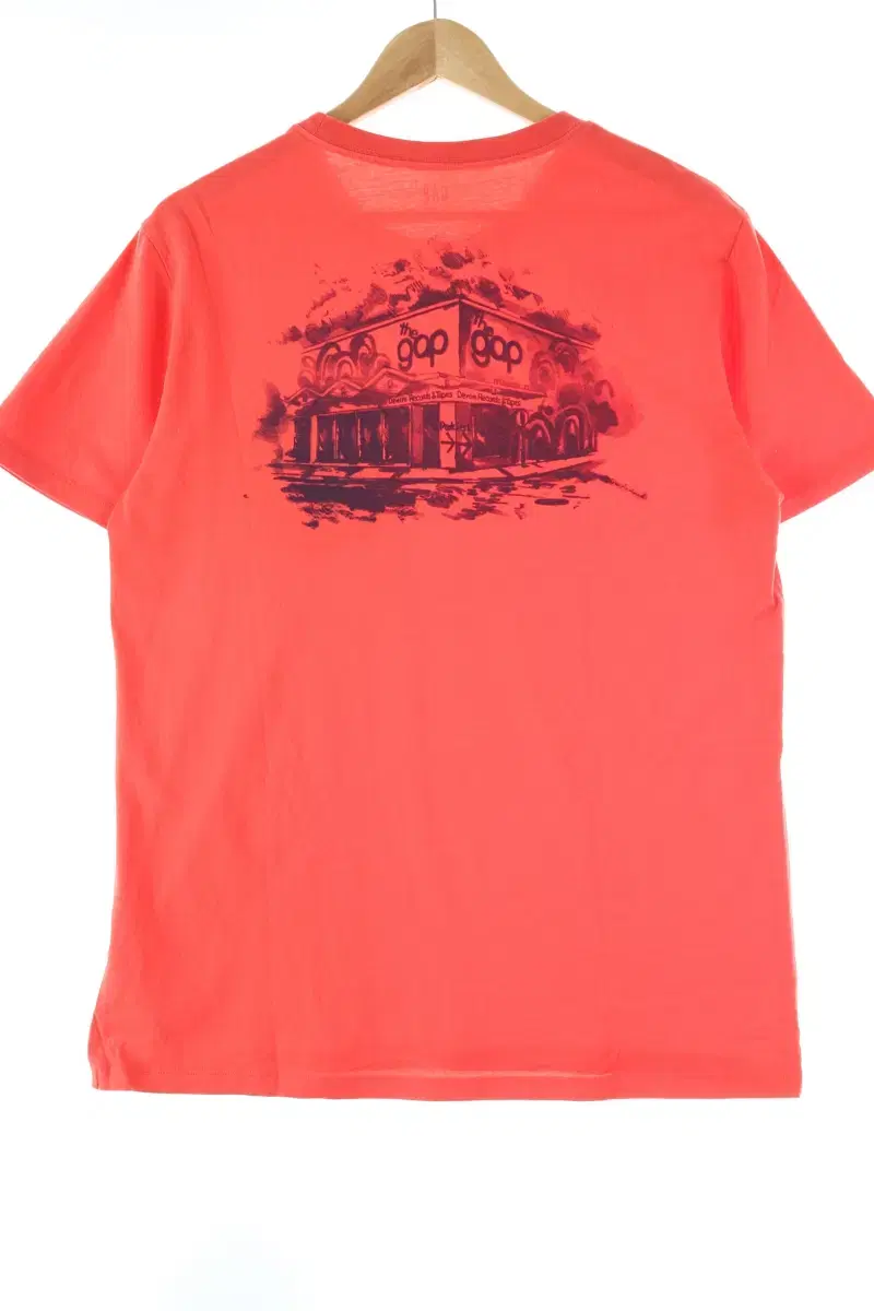 (M) Gap Short Sleeve T-Shirt Orange Old School Print Limited Edition - DAE4