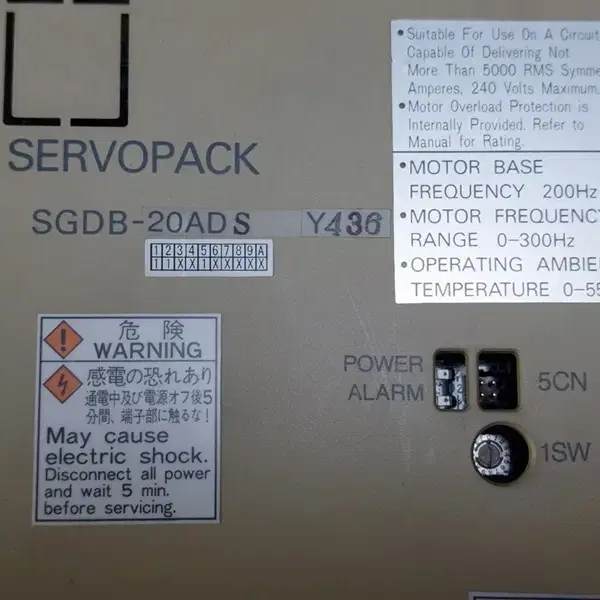 YASKAWA SGDB-20ADSY436 SERVOPACK 야스카와 서보