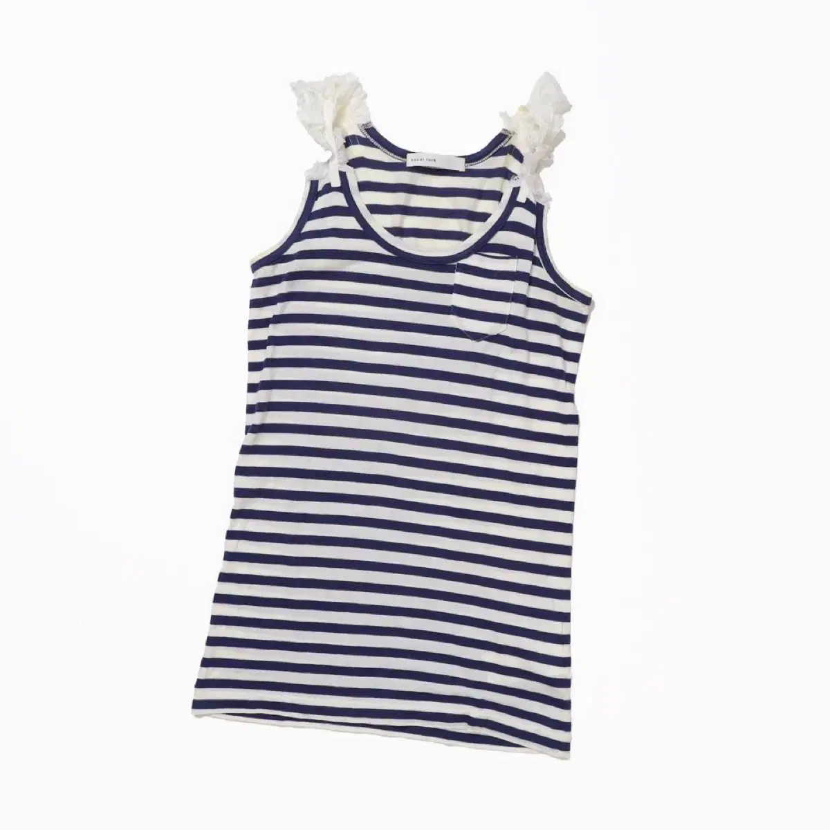 sacai luck Stripe Frill Sleeveless