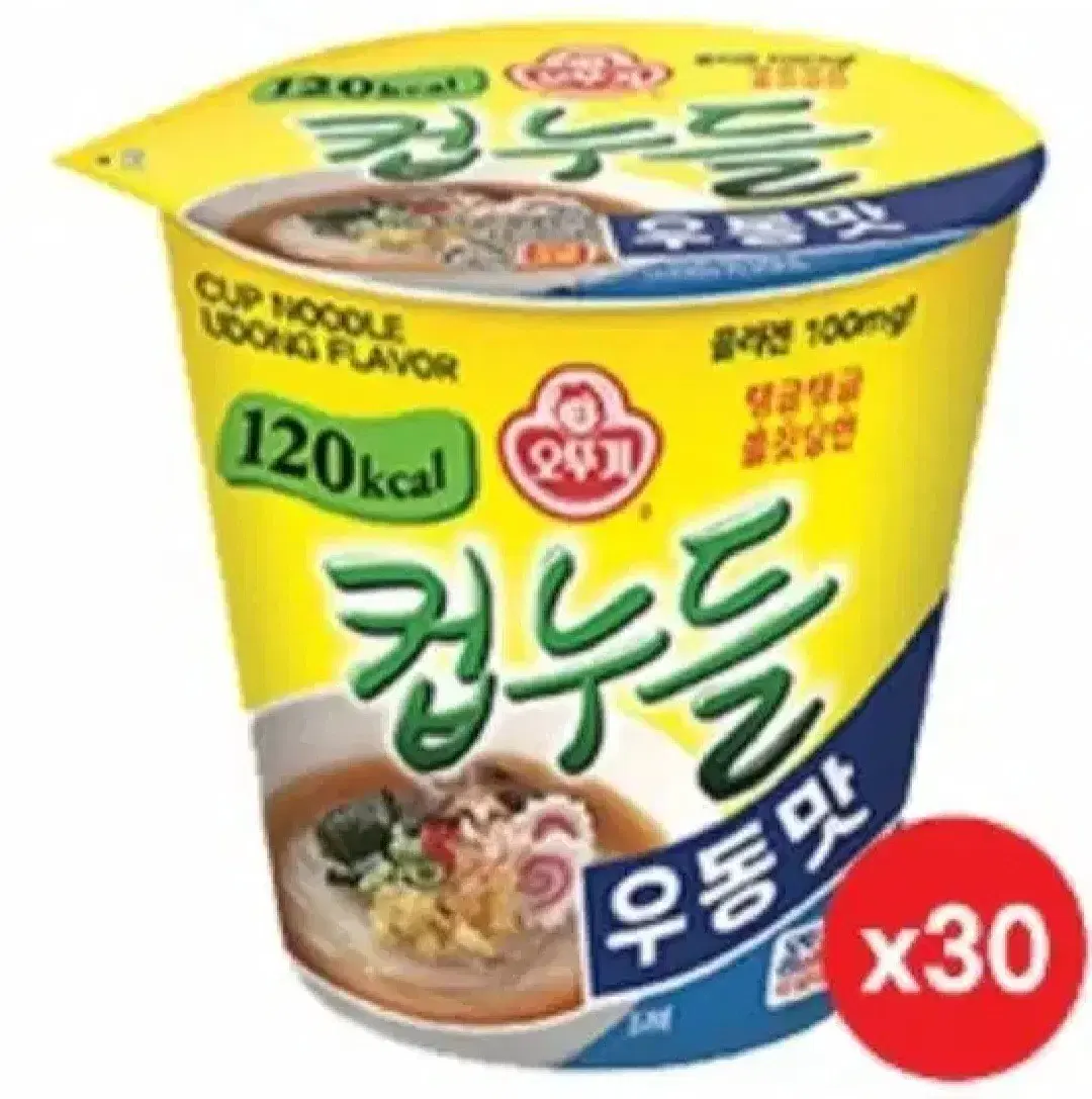 최저가수수료X오뚜기 컵누들 우동맛30개 컵라면 18490원