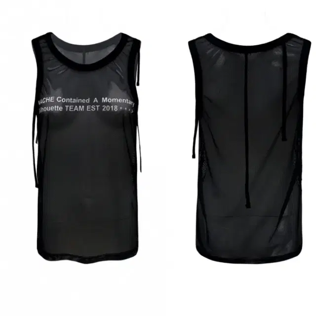 nache 나체 FLOW MESH SLEEVELESS 블랙