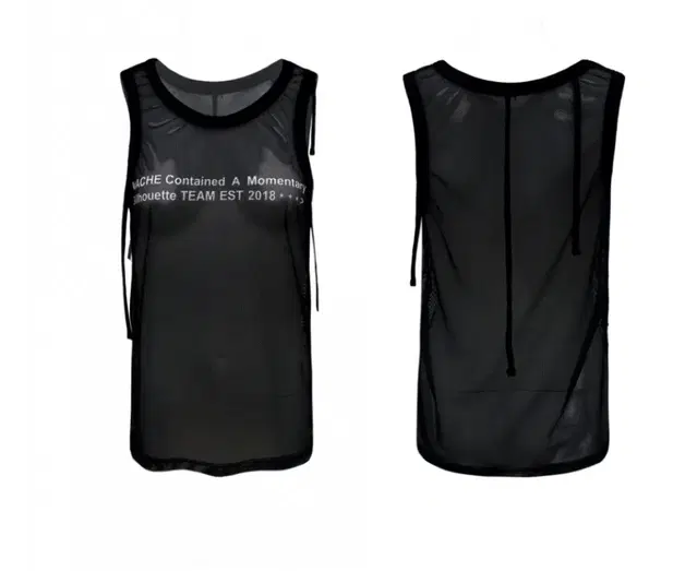 nache 나체 FLOW MESH SLEEVELESS 블랙