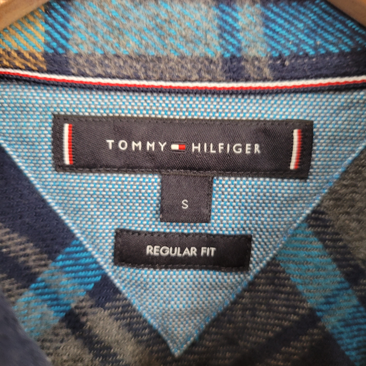 [S] Tommy Hilfiger 타미힐피거 체크남방 레귤러핏 블루