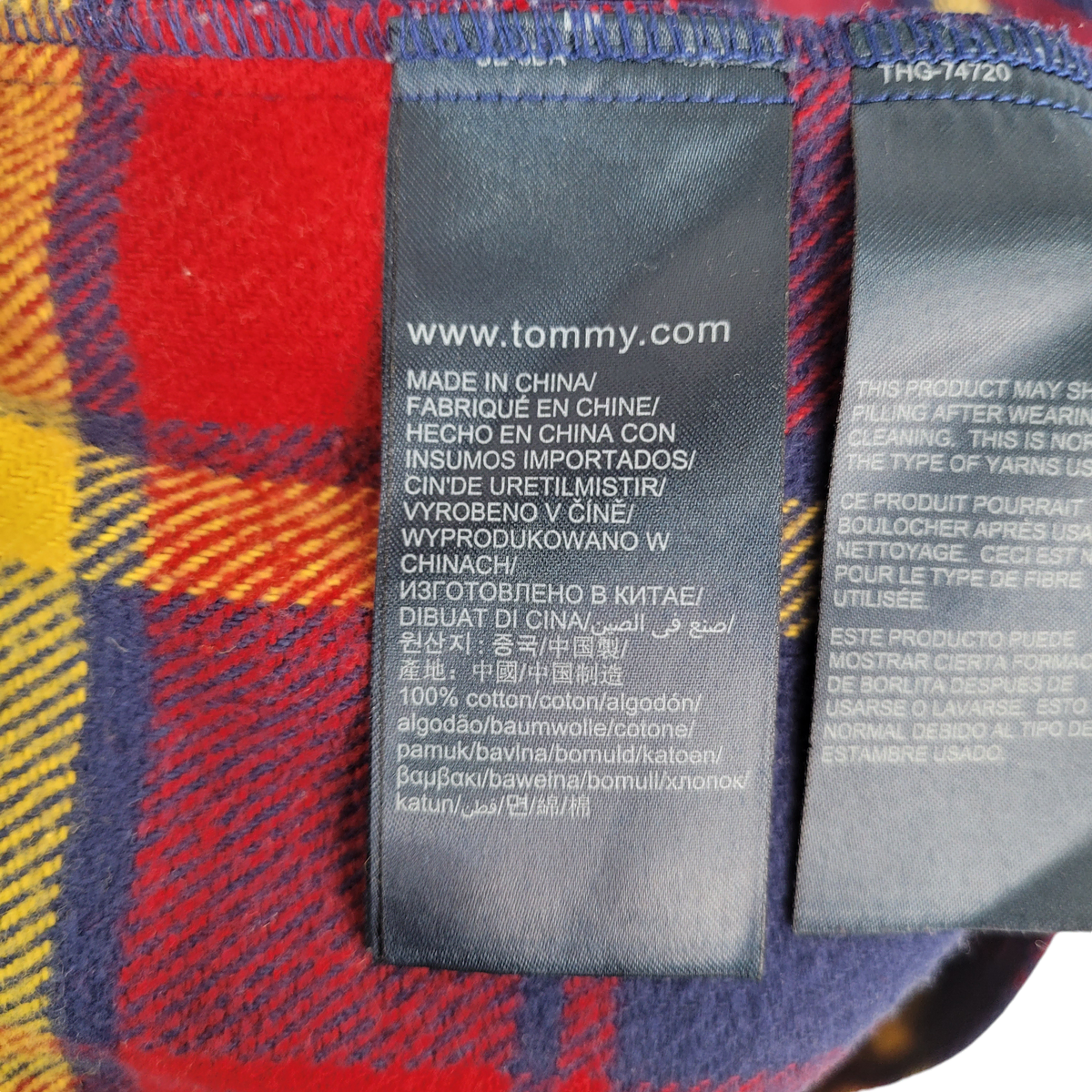 [S] Tommy Hilfiger 타미힐피거 체크남방 레귤러핏 레드