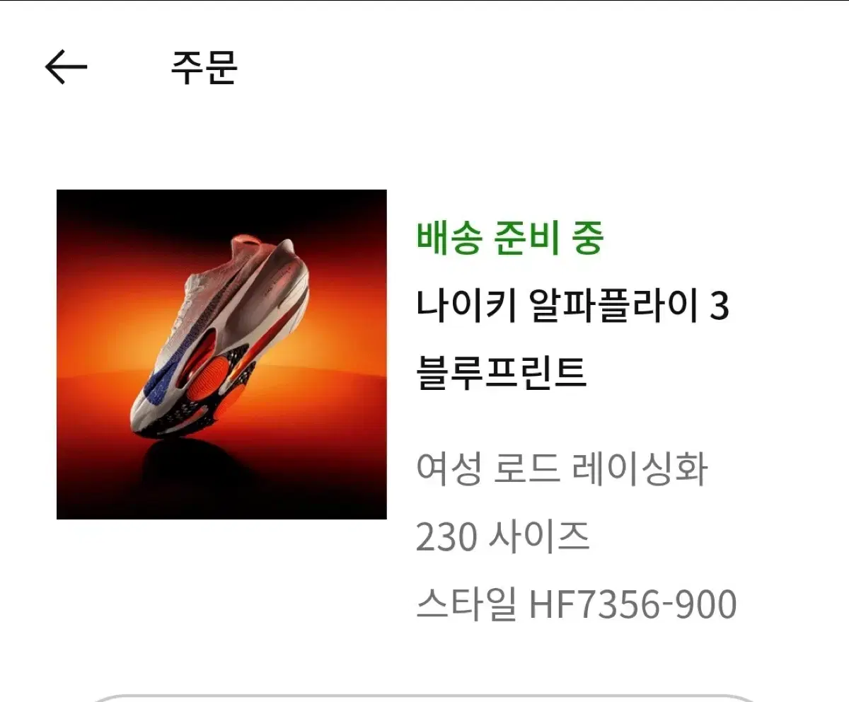 나이키 알파 플라이 블루 프린트230