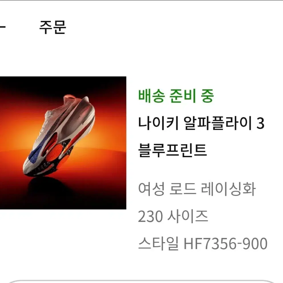 나이키 알파 플라이 블루 프린트230