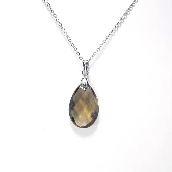 연수정 목걸이 smoky quartz pendant