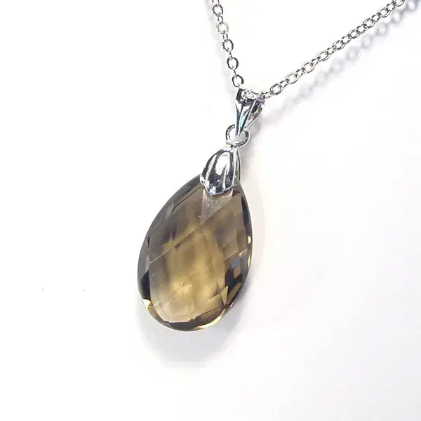 연수정 목걸이 smoky quartz pendant