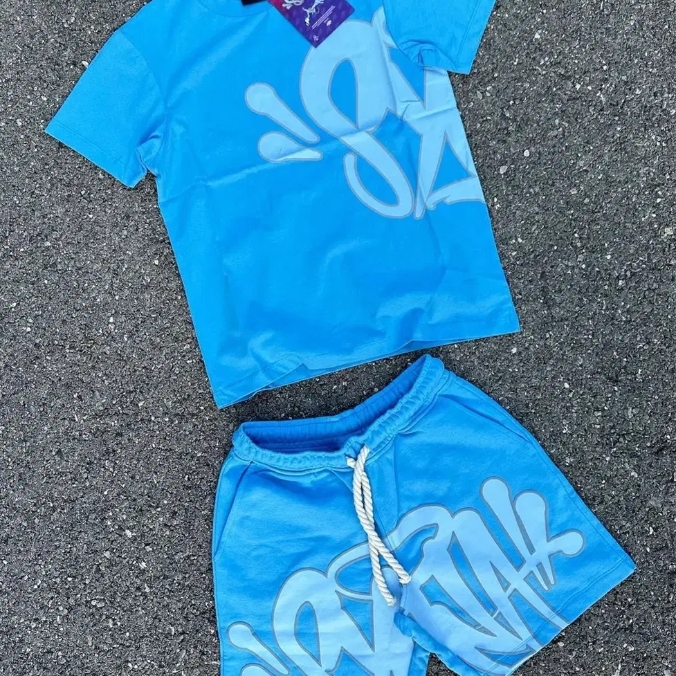 Syna world blue shorts set 시나월드 블루 쇼츠 세트