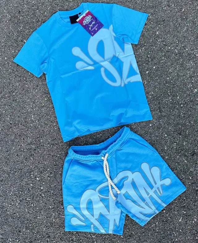 Syna world blue shorts set 시나월드 블루 쇼츠 세트