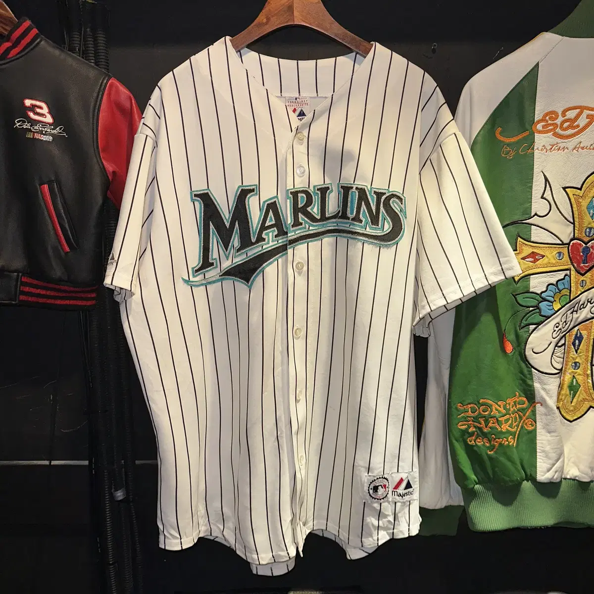 (361)Majestic 마제스틱 MARLINS 자수 빈티지 야구 유니폼