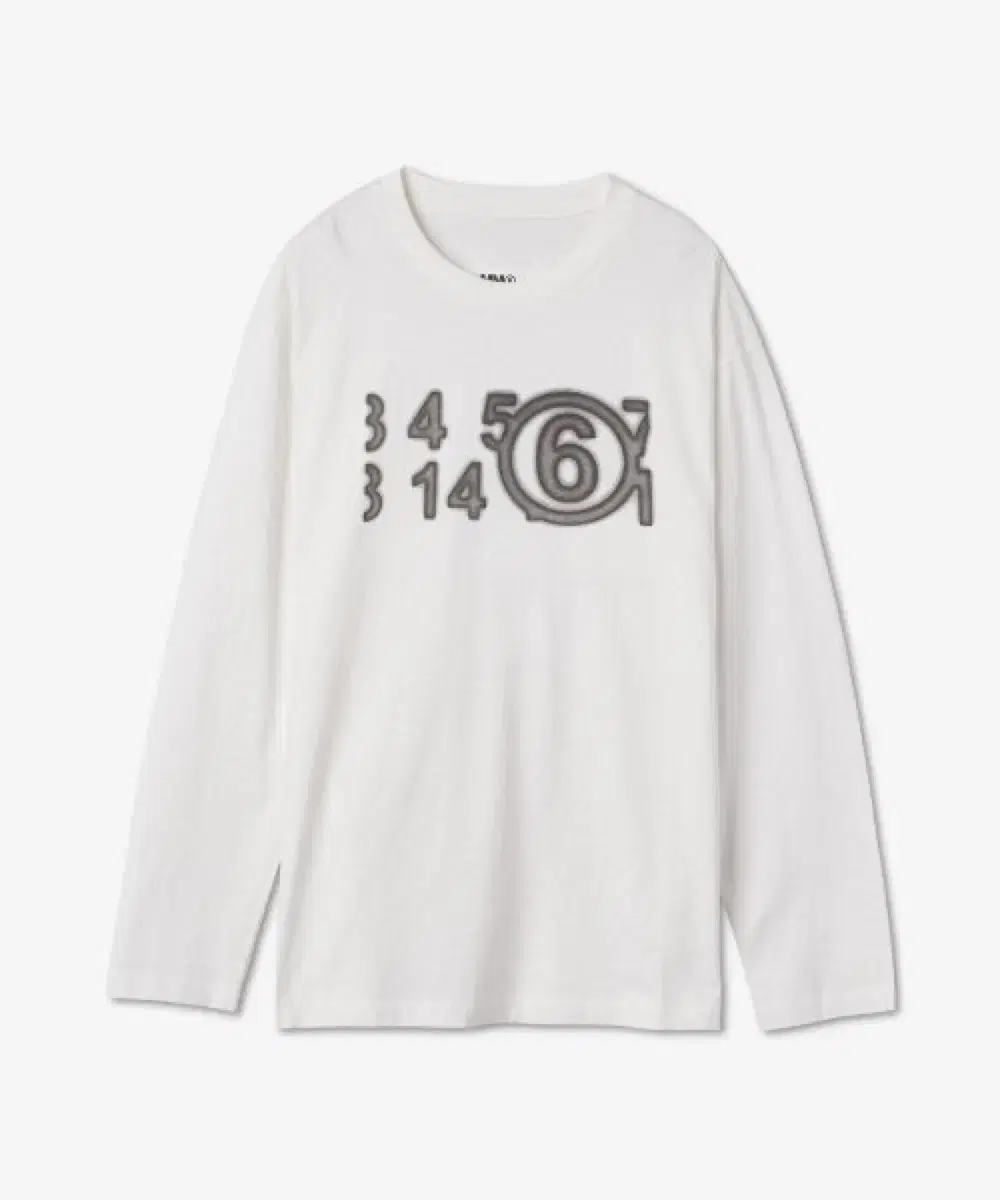 [L, XL] MM6 Maison Margiela Numbered Logo Print Long Sleeve