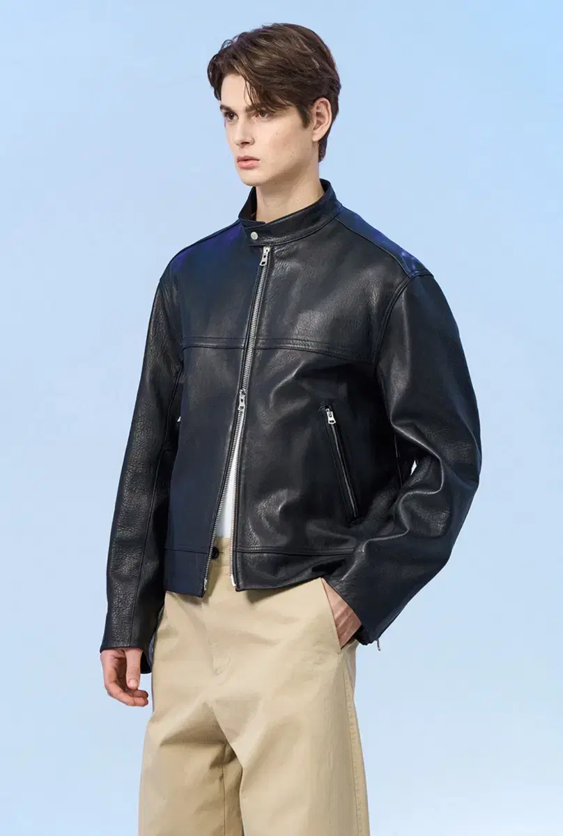 Time Homme Lambskin and Leather Bloomers Jacket 105