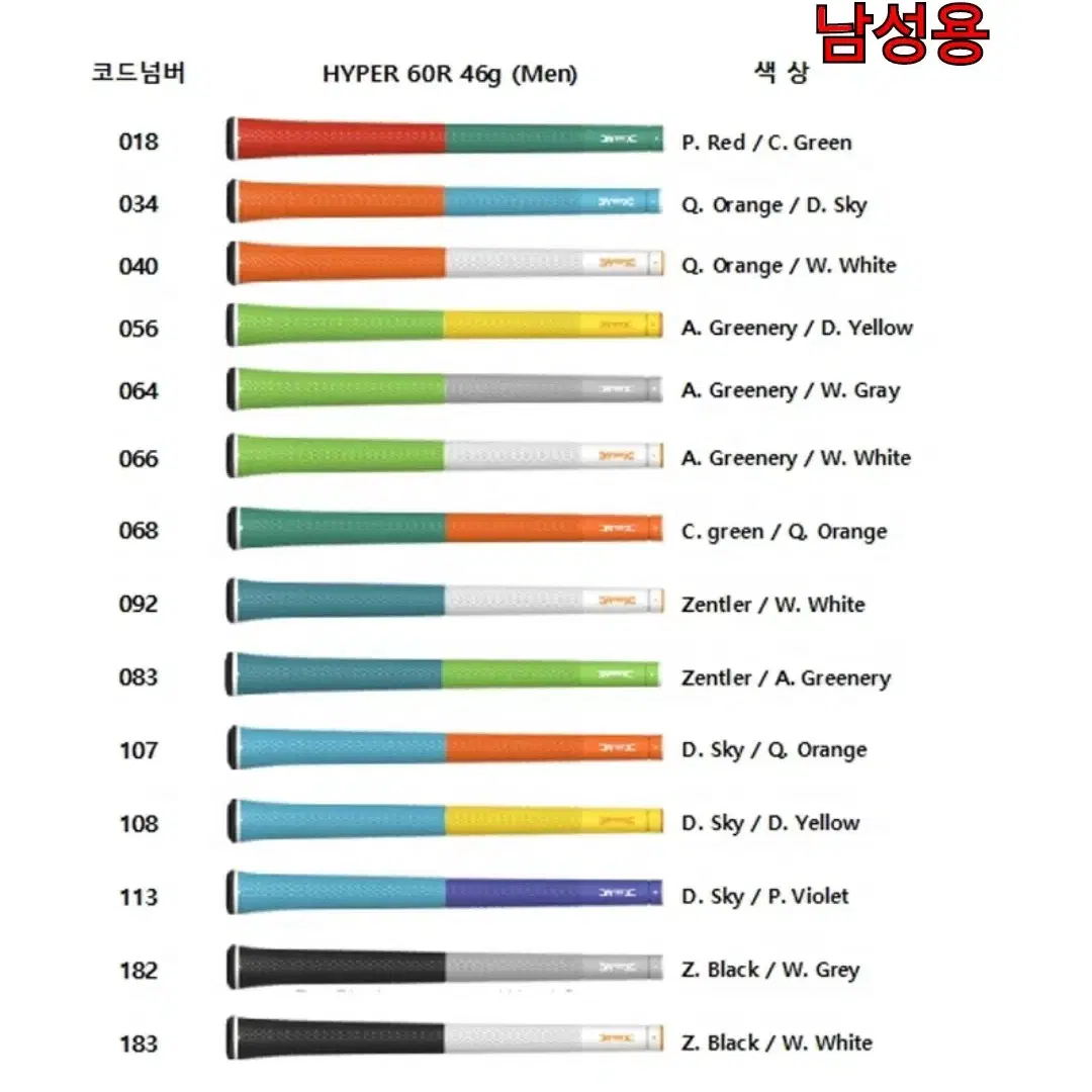 웰믹스 땀과 비에강한 하이퍼 남성용 드라이버우드 아이언 골프채그립