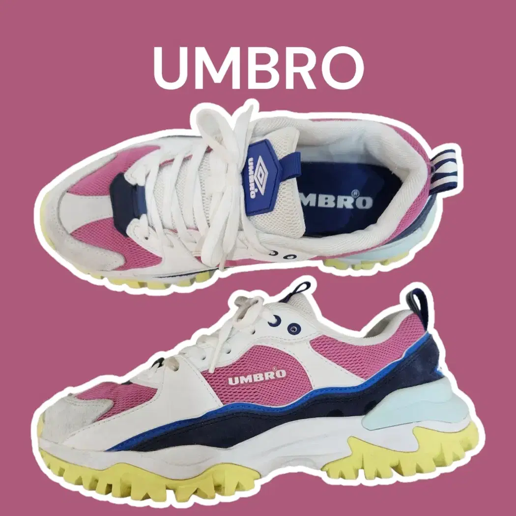 [250] UMBRO 엄브로 범피 어글리슈즈 핑크옐로우