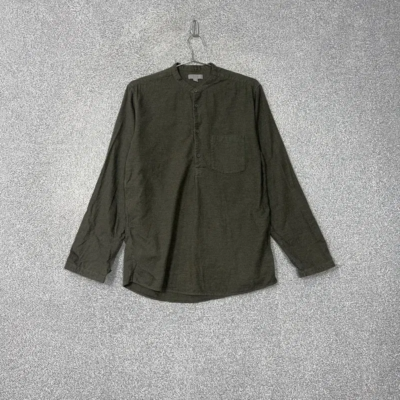 Course Linen China Neck Pocket Shirt S