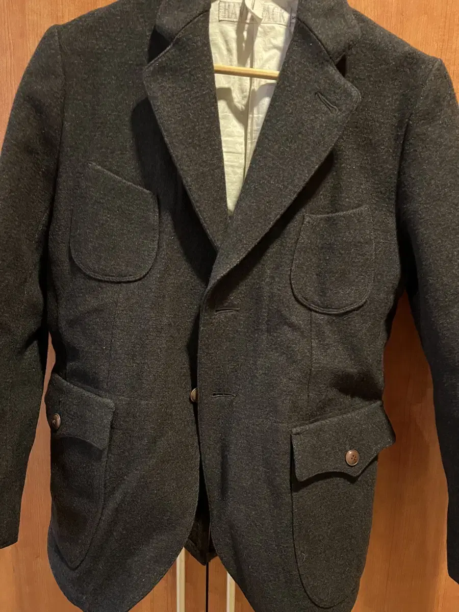 Harbor-blue wool jacket