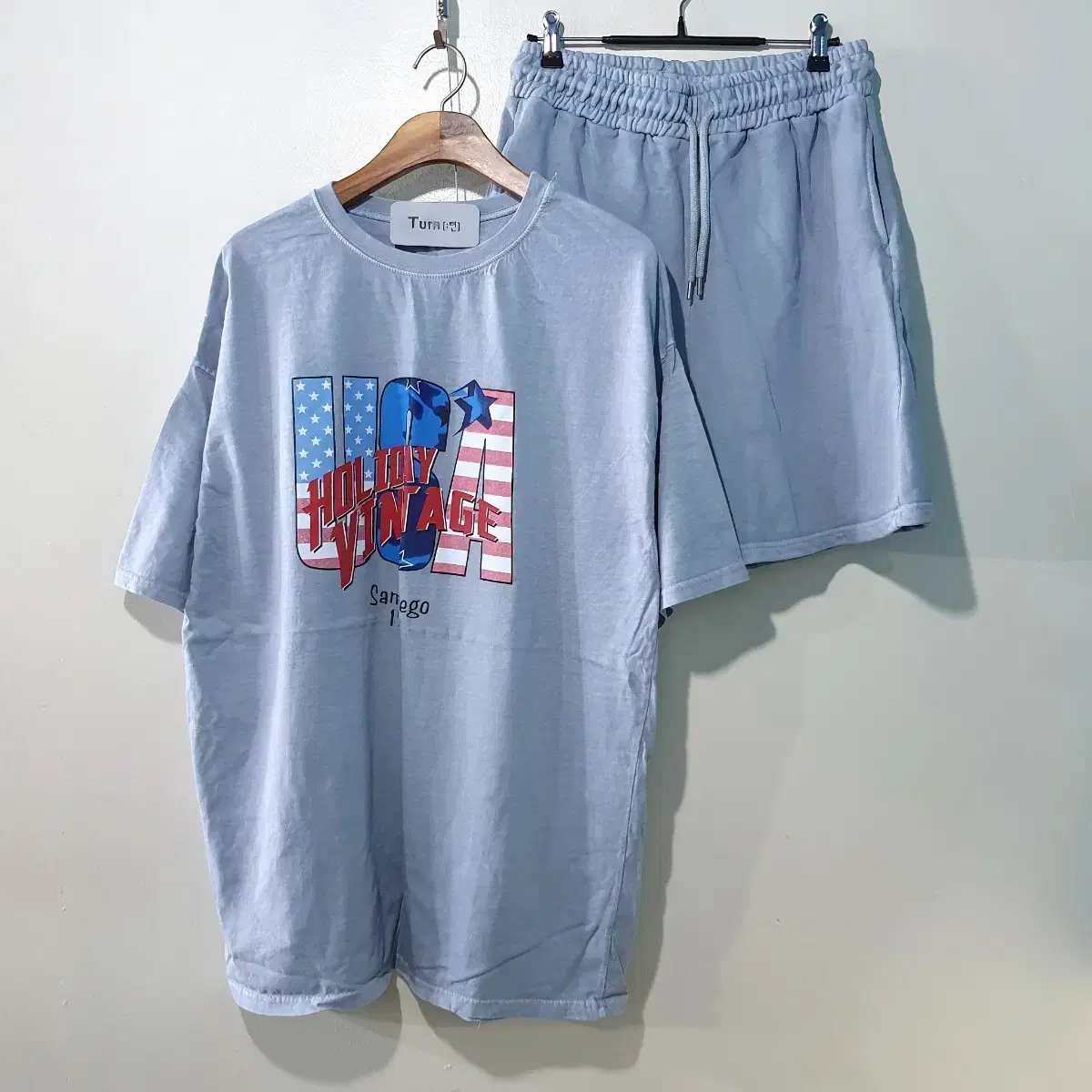 SS신상) USA 홀리데이 피그먼트 반팔세트 3color