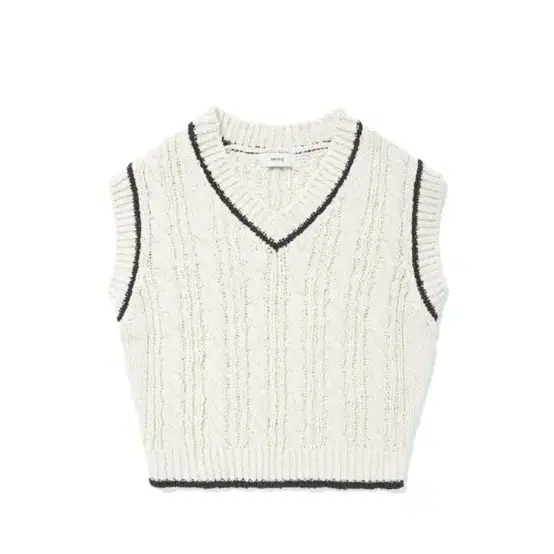 어몽 니트 베스트 a v neck cable knit vest