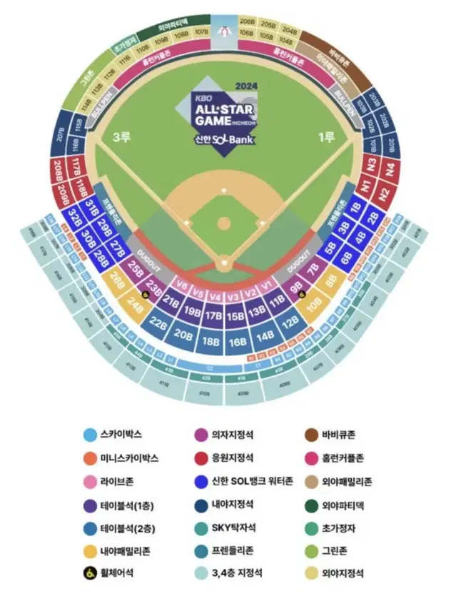 Kbo 올스타전  1루 응지 2연석 최저가